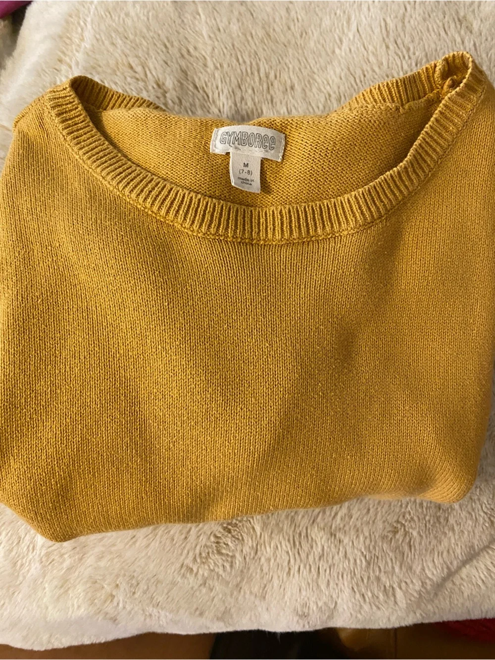 Gymboree Mustard Knit Top with Navy Floral Skirt Dress